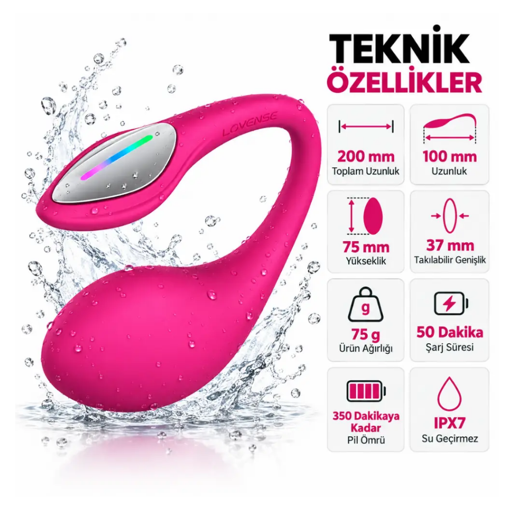 Lovense Lush 4 Telefon Kontrollü Giyilebilir G Noktası Vibratörü