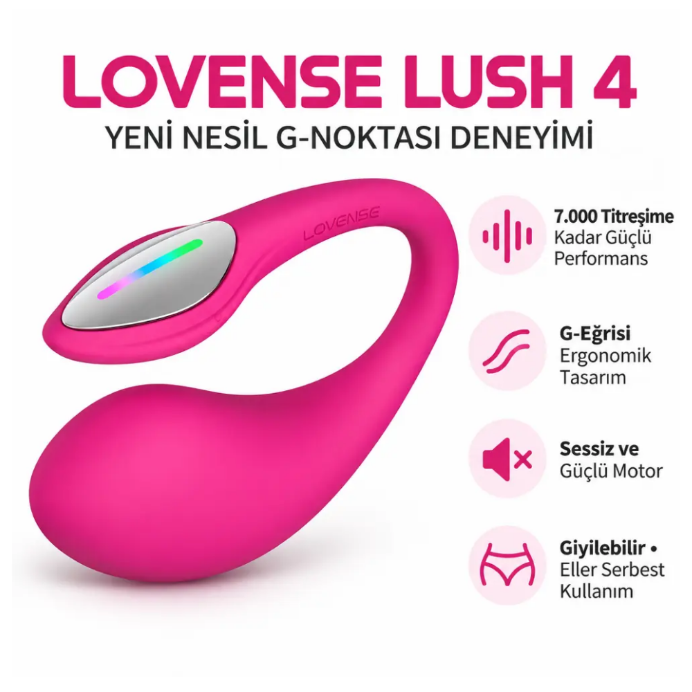 Lovense Lush 4 Telefon Kontrollü Giyilebilir G Noktası Vibratörü